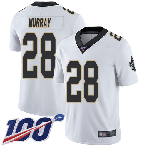 Men New Orleans Saints Limited White Latavius Murray Road Jersey NFL Football #28 100th Season Vapor Untouchable Jersey->women nfl jersey->Women Jersey